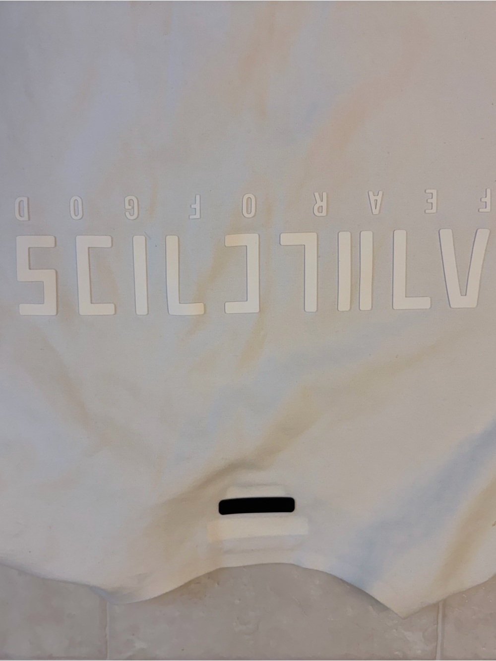 Fear of God Athletics Cream Short Sleeve Tee with Neck Label